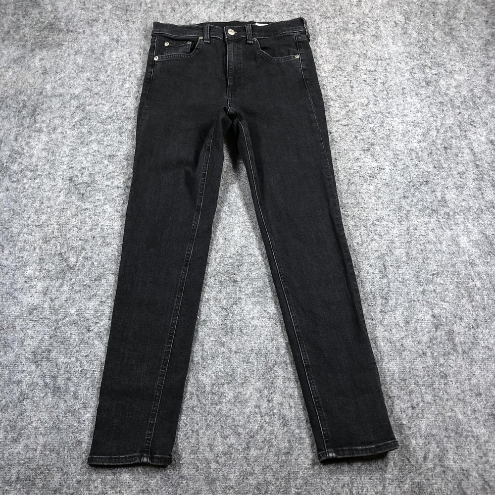 Rag & Bone Jeans Womens 27 Black High Rise Ankle Skinny Dark Wash Stretch Denim